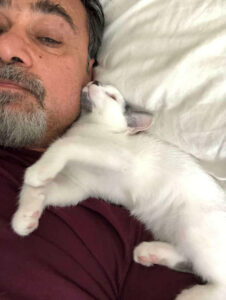 Dad claimed he didn't like cats until he cared for this kitten