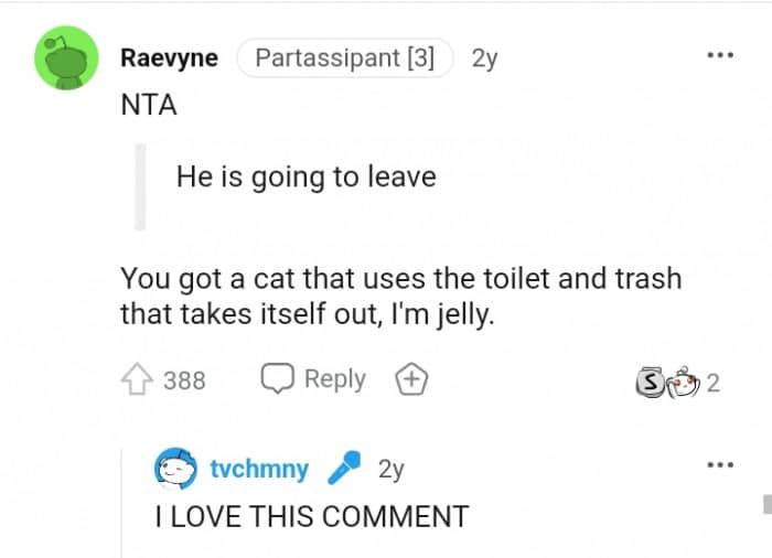 Man threatens to leave if girlfriend doesn't train her cat's litterbox, but the girlfriend refuses 7