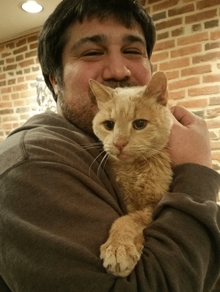 A woman saves a 21-year-old cat who was abandoned by her family 8
